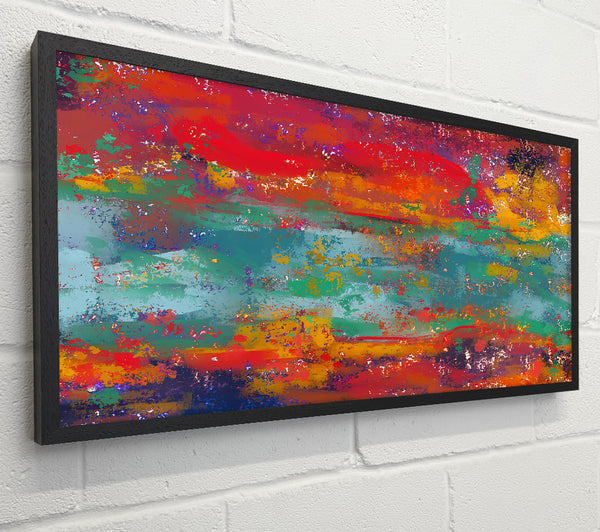 Crimson Abstract Landscape