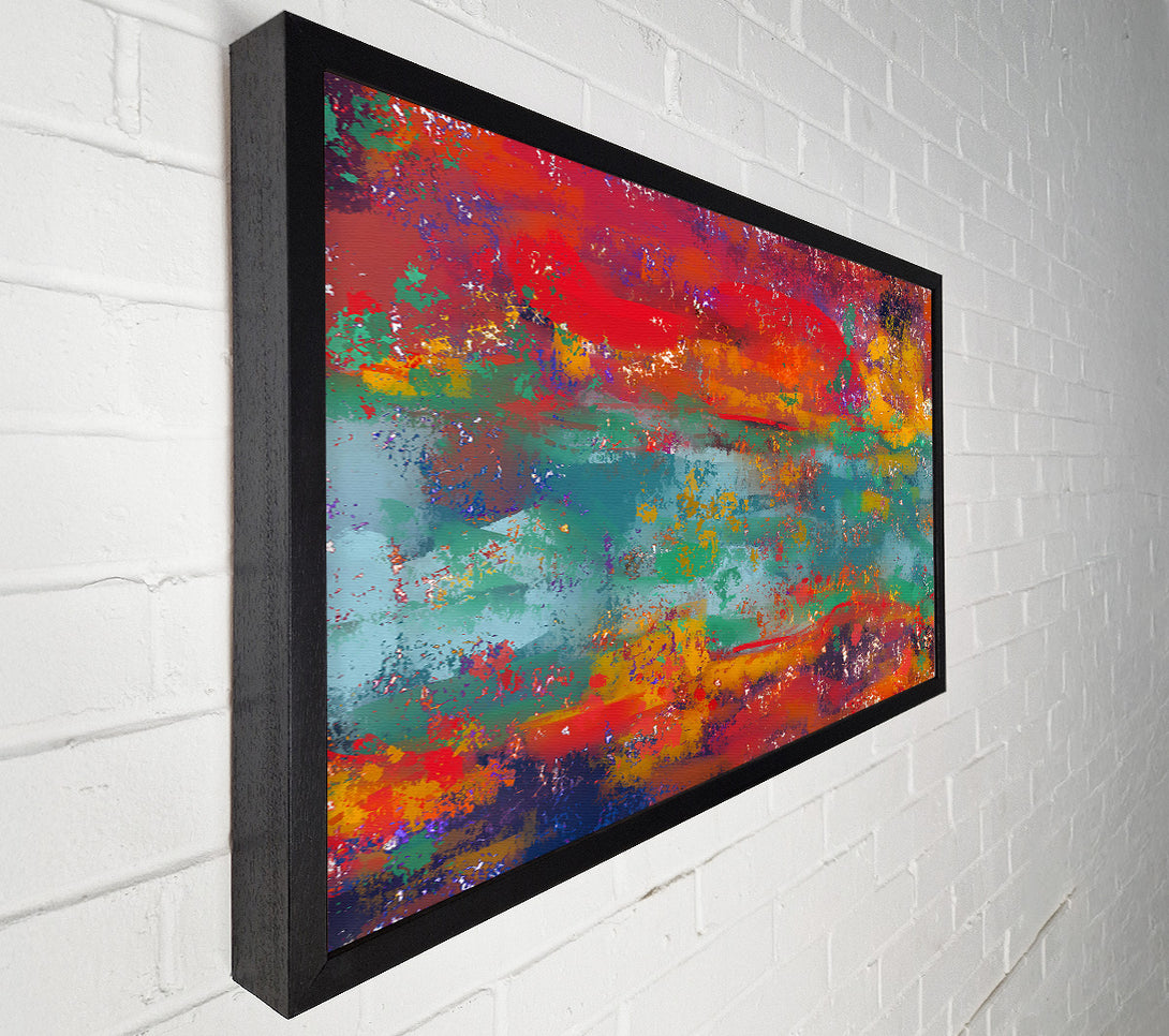  A Canvas Print of Crimson Abstract Landscape Canvas Wall Art