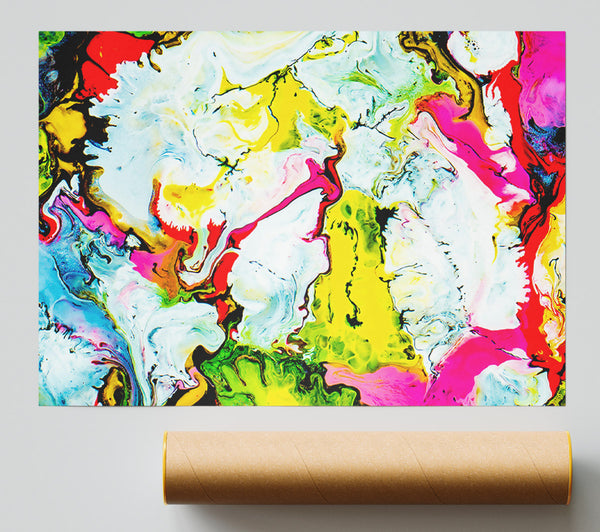 Yellow Swirling Dreams Giclee Print