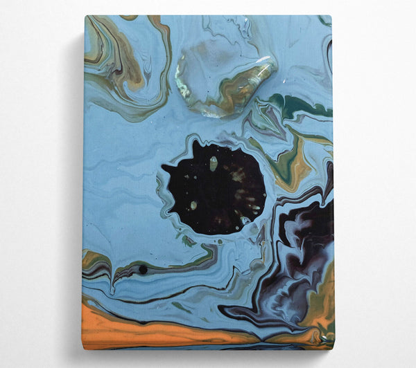  A Canvas Print of Azure Swirls And Black Eye Canvas Print