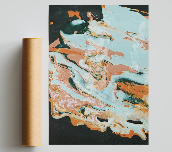 Aqua Swirl Dreams Poster