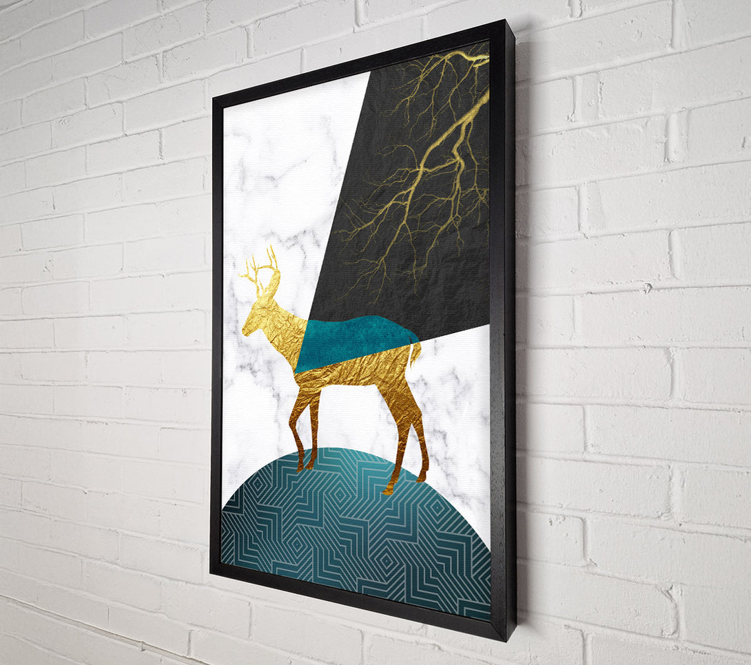  A Canvas Print of Gold Foil On Spheres Canvas Wall Art