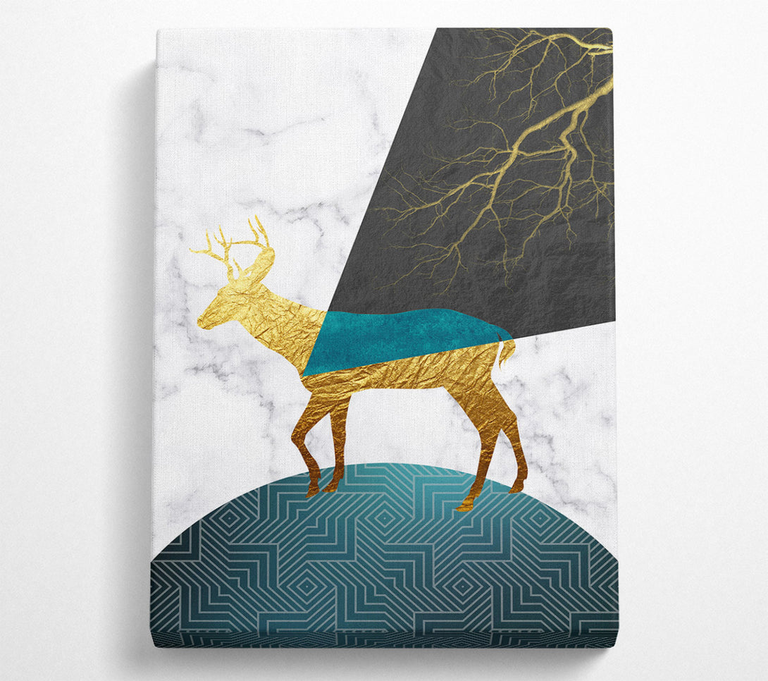  A Canvas Print of Gold Foil On Spheres Canvas Wall Art