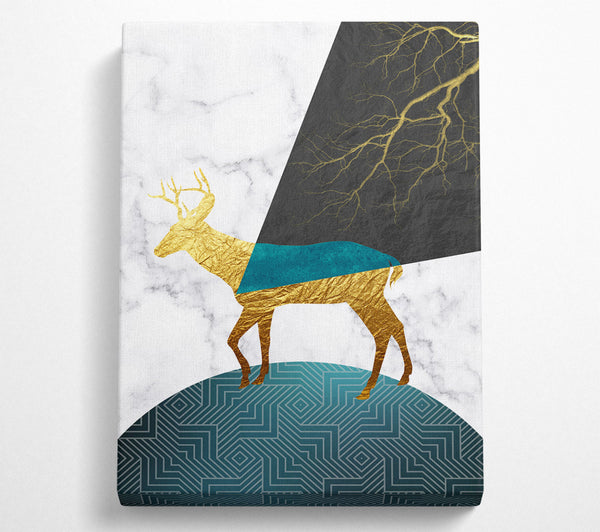  A Canvas Print of Gold Foil On Spheres Canvas Wall Art
