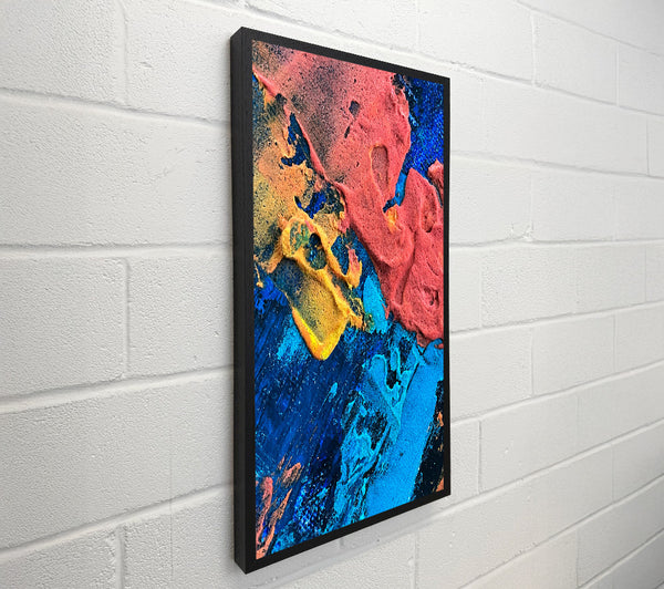 Coral And Blue Strokes