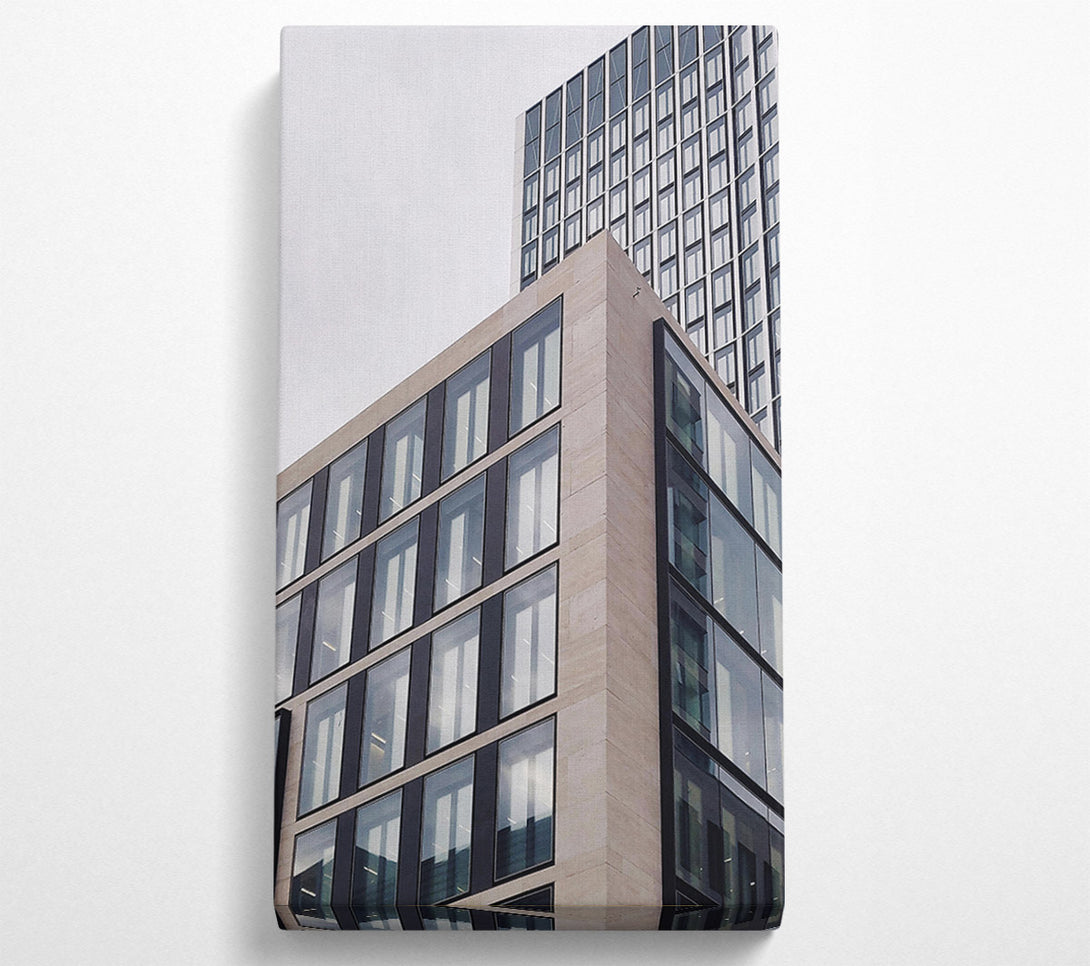  A Canvas Print of Concrete And Glass Reflections Canvas Print