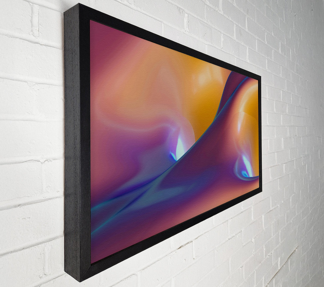  A Canvas Print of Orange Abstract Curves Canvas Print