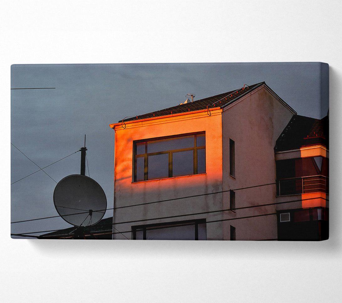  A Canvas Print of Orange Sunset Glow Canvas Wall Art