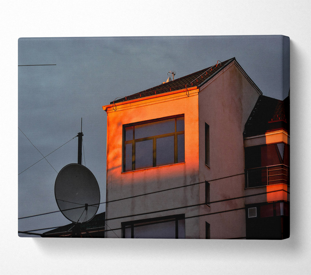  A Canvas Print of Orange Sunset Glow Canvas Wall Art