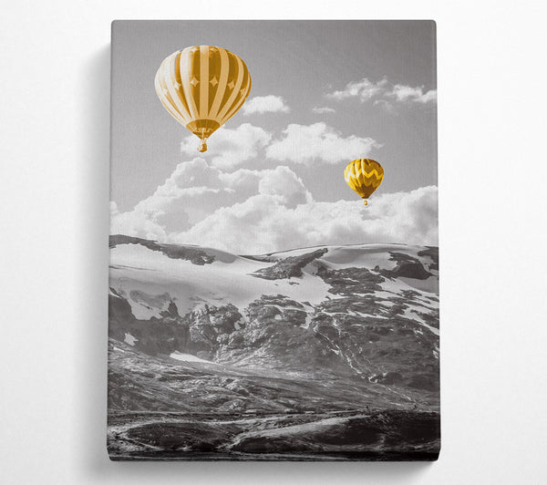  A Canvas Print of Gold Hot Balloon Canvas Wall Art