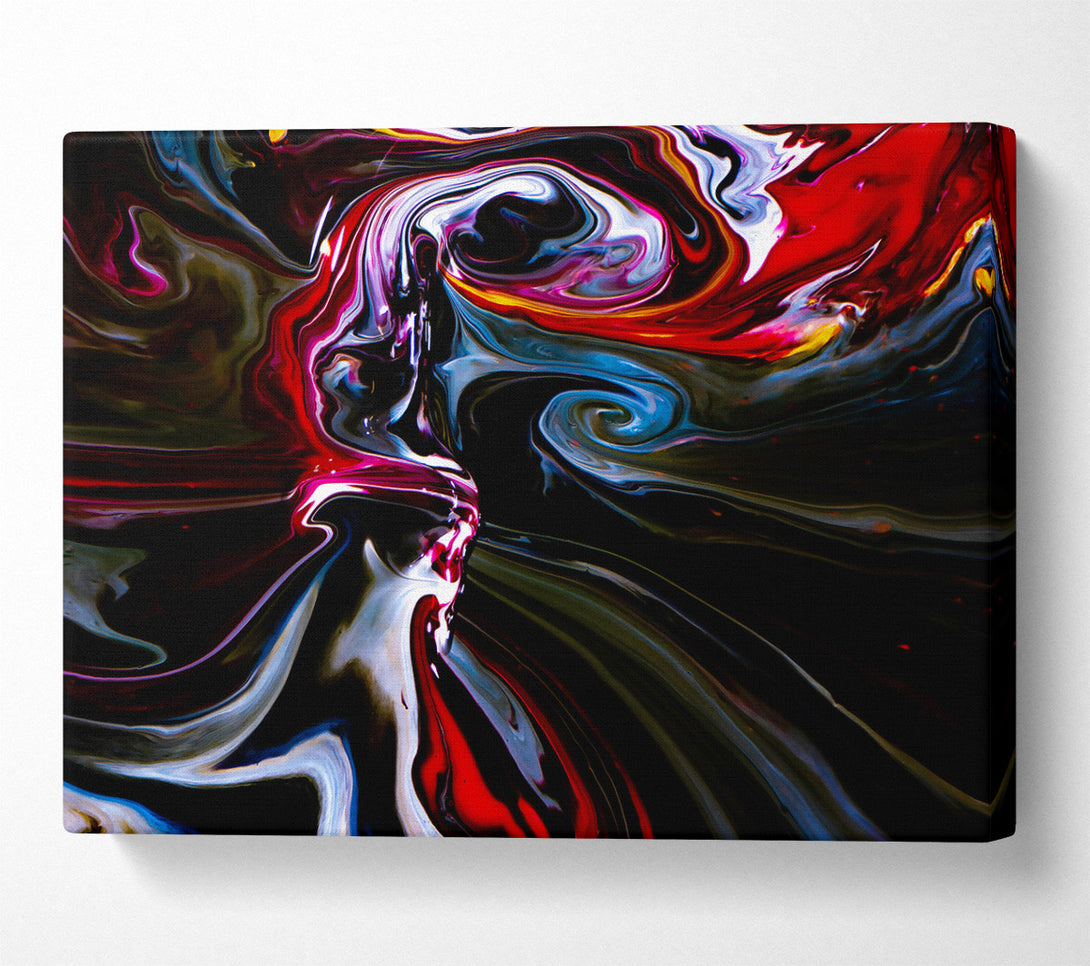  A Canvas Print of Crimson Fluid Flow Canvas Art