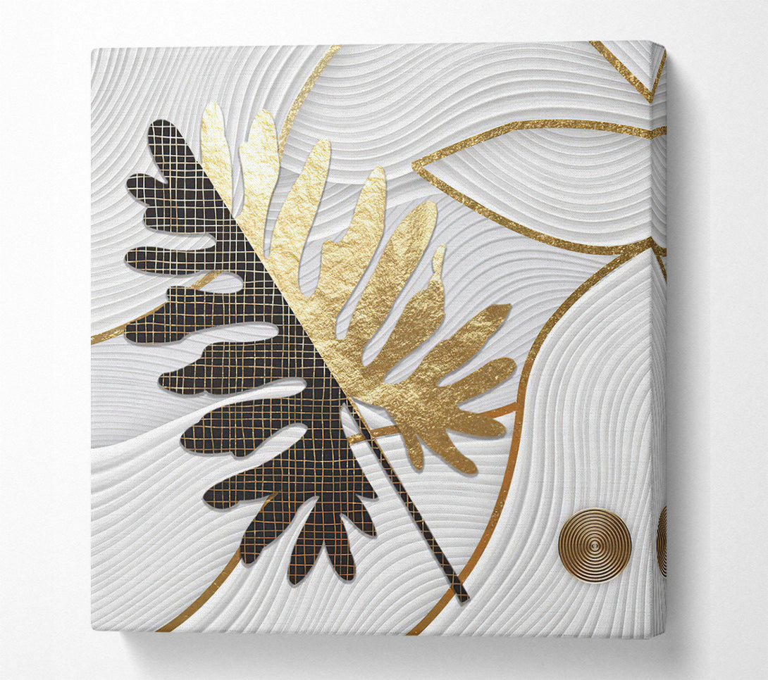  A Canvas Print of Gold Lead Embossed Canvas Wall Art