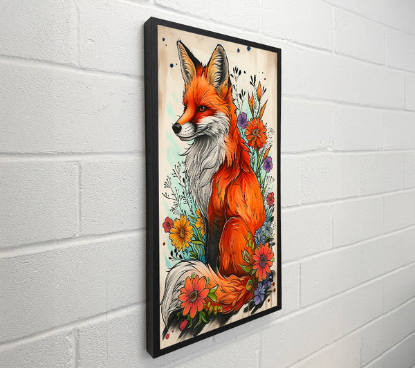 Orange Fox In Bloom