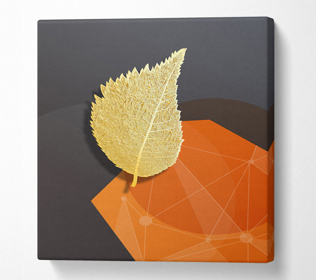  A Canvas Print of Gold Leaf Abstract Canvas Print