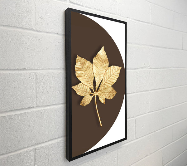Gold Leaf On Brown And White