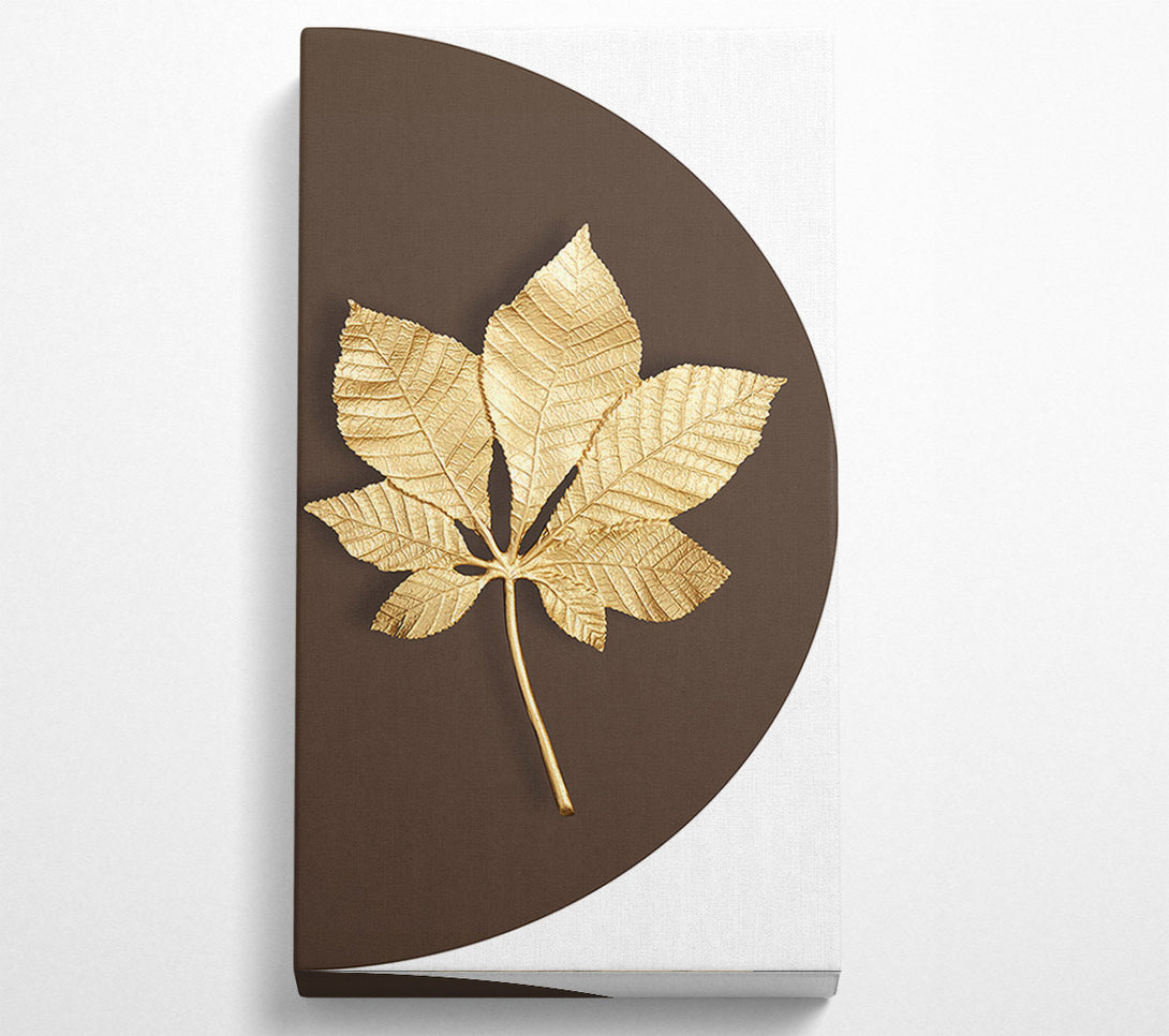  A Canvas Print of Gold Leaf On Brown And White Canvas Print