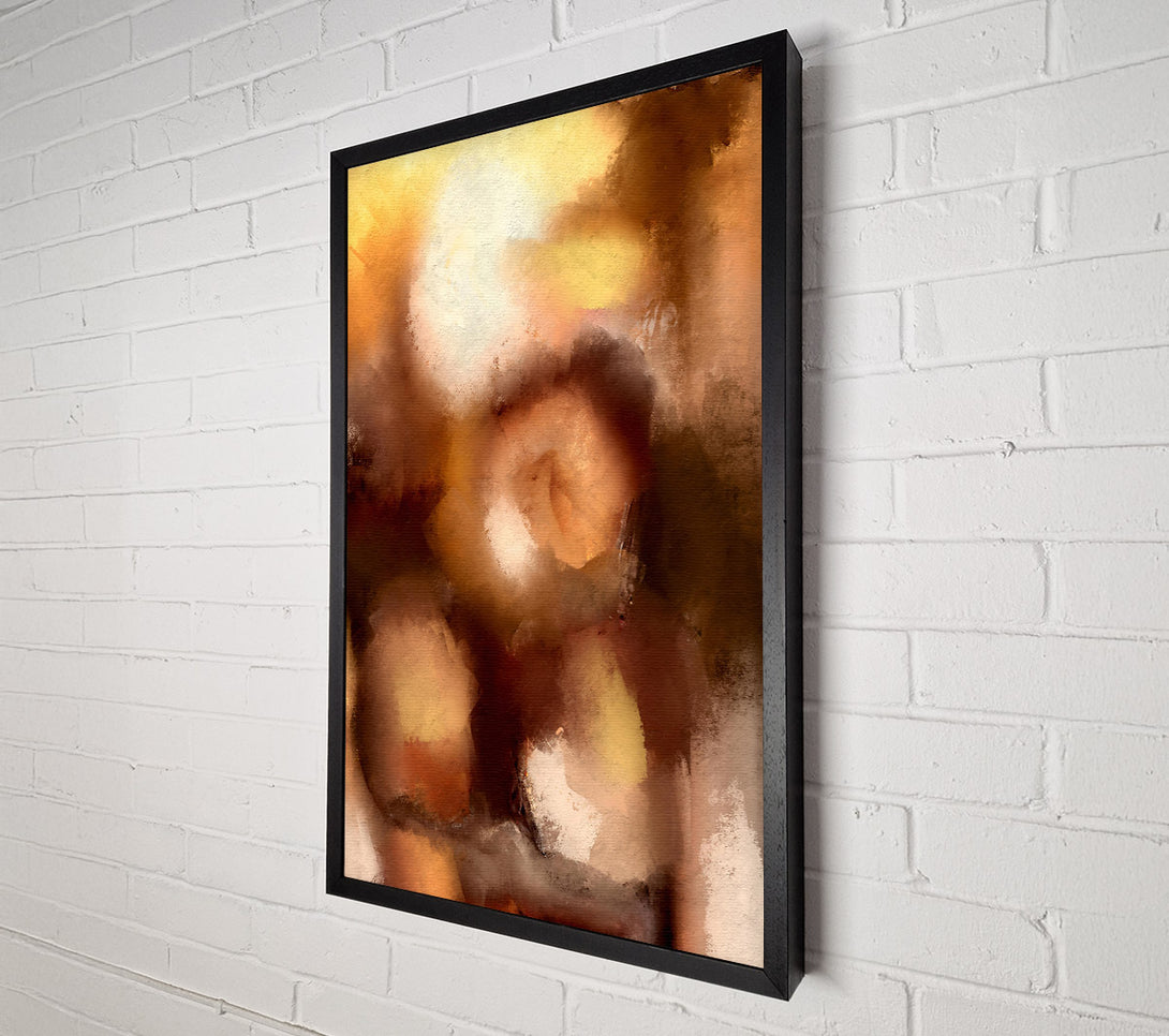  A Canvas Print of Golden Abstract Hues Canvas Wall Art