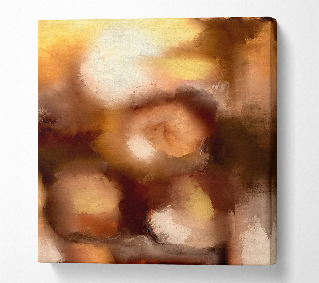  A Canvas Print of Golden Abstract Hues Canvas Wall Art