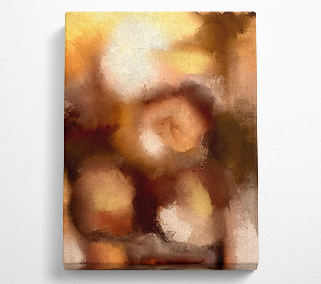  A Canvas Print of Golden Abstract Hues Canvas Wall Art