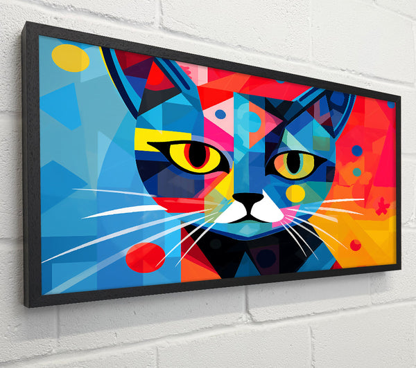 Blue Cat In Colors