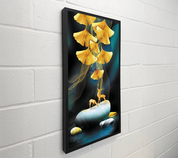 Gold Leafs With Stags