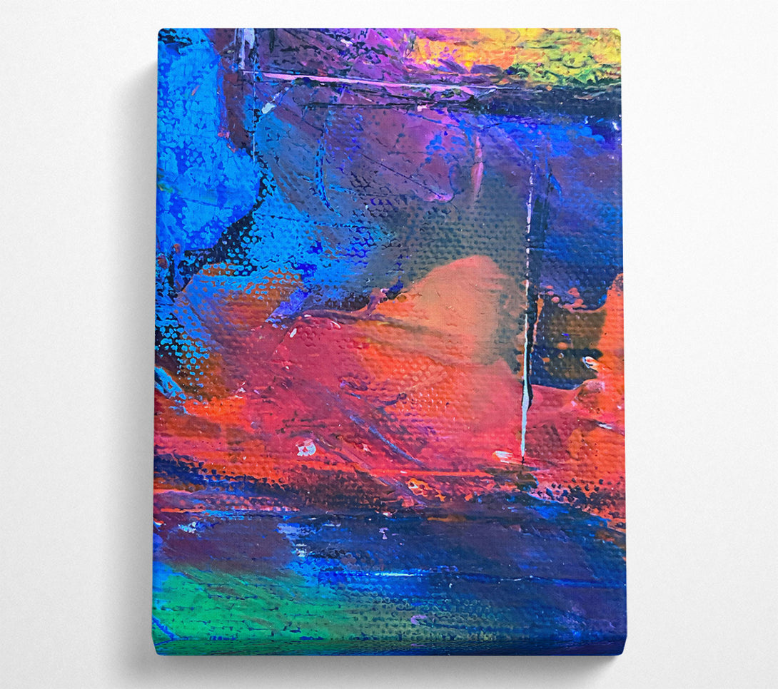  A Canvas Print of Crimson Abstract Expressionism Canvas Print