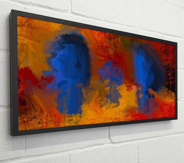 Blue Hues In Orange Fire