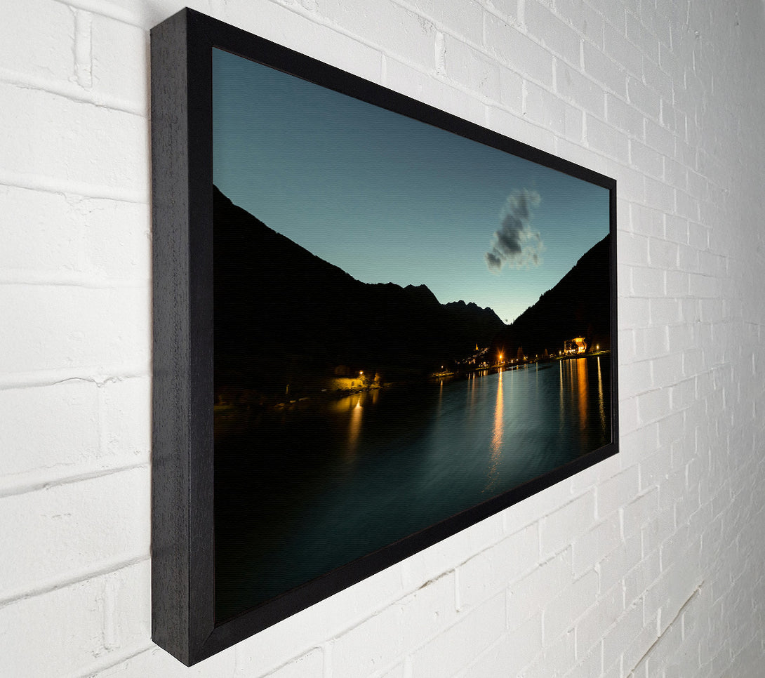 A Canvas Print of Golden Lake Reflections Canvas Art