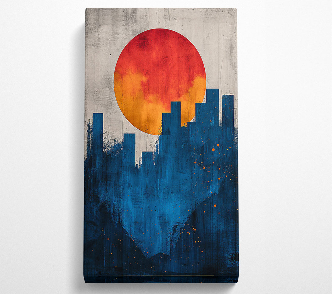  A Canvas Print of Blue City Sunset Canvas Wall Art