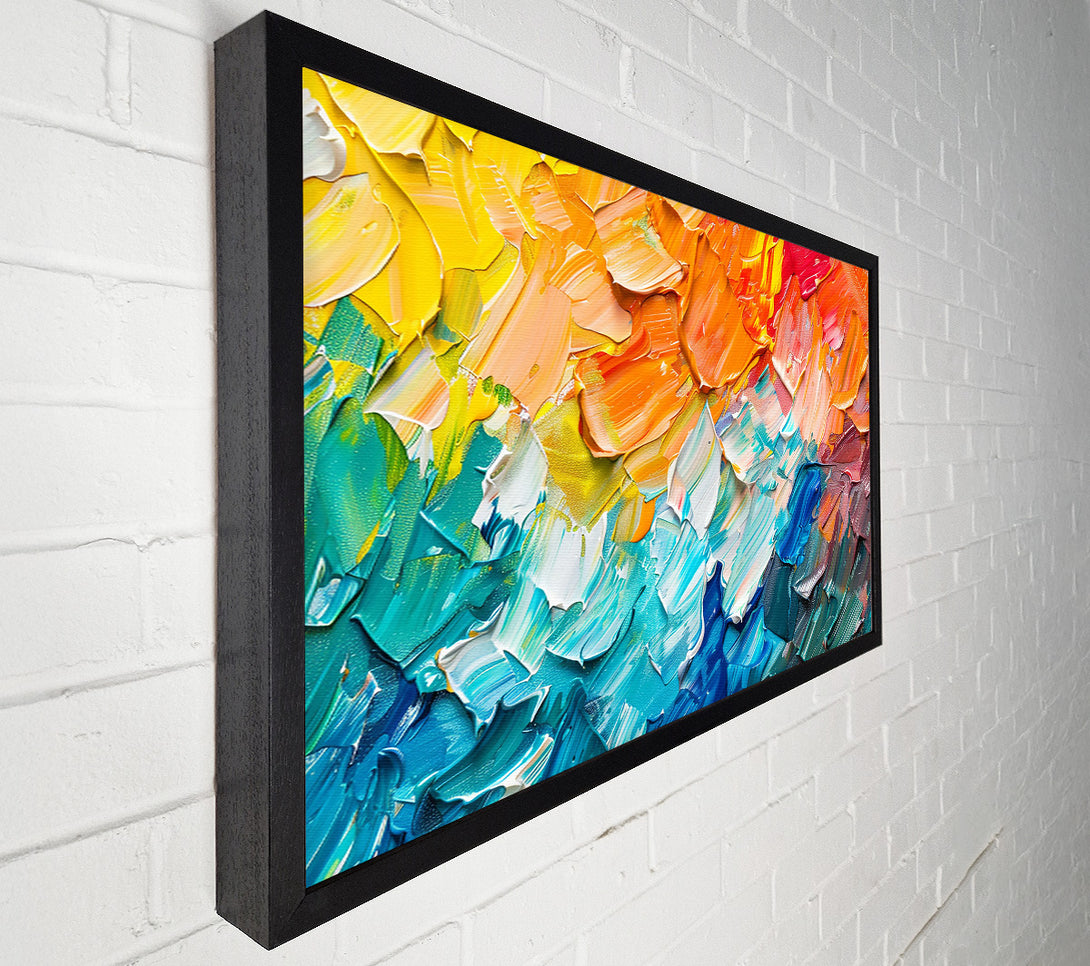  A Canvas Print of Azure Brushstrokes Symphony Canvas Art