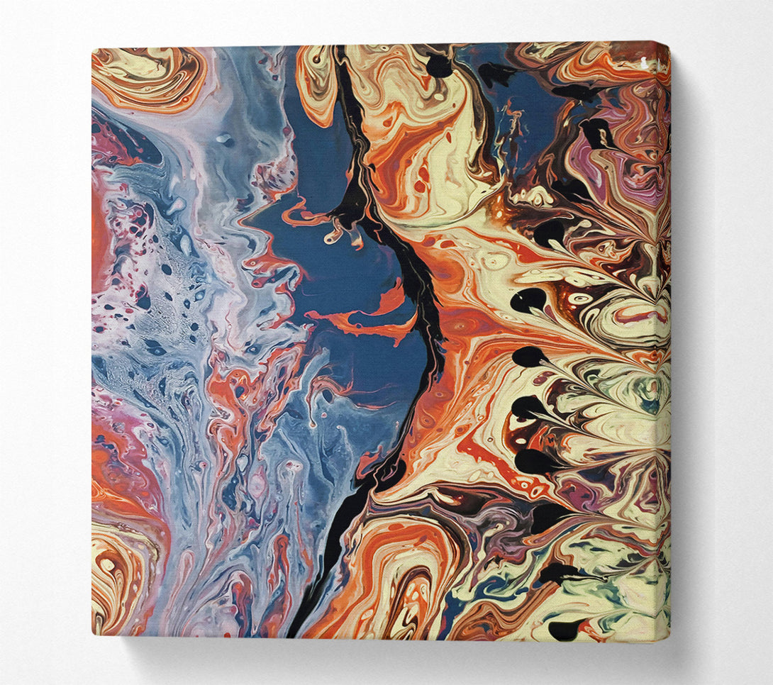  A Canvas Print of Orange Swirling Dreams Canvas Wall Art