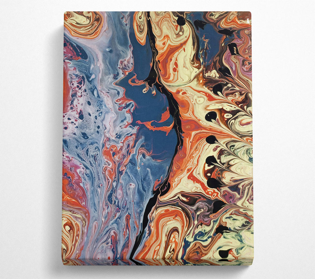  A Canvas Print of Orange Swirling Dreams Canvas Wall Art