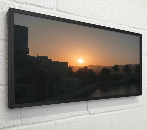 Orange Sunset Silhouettes