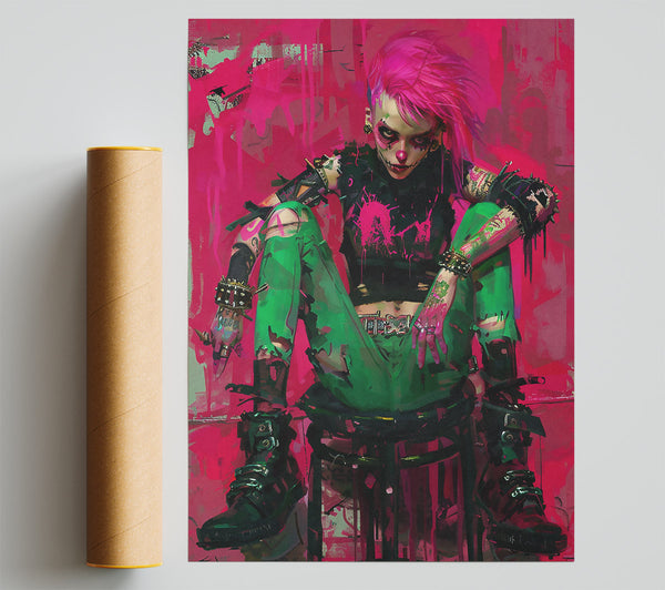 Pink Punk Rebellion Poster