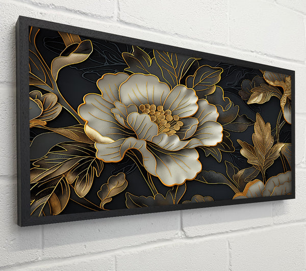 Gold Lined Flowers