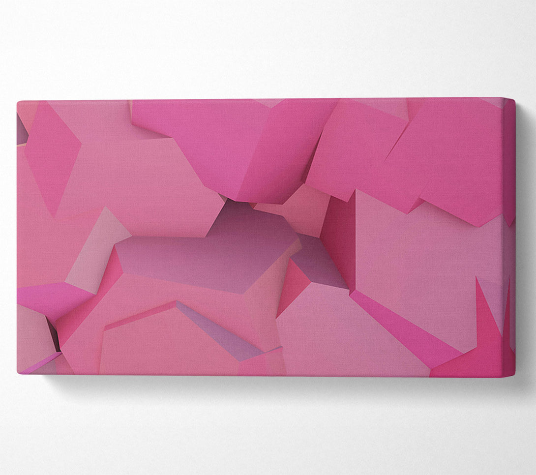 A Canvas Print of Pink Geometric Abstract Canvas Wall Art