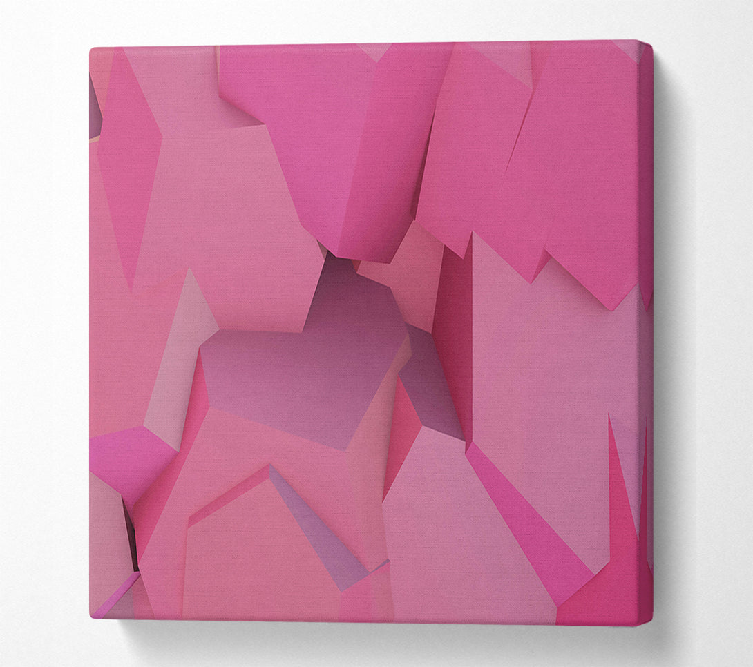  A Canvas Print of Pink Geometric Abstract Canvas Wall Art