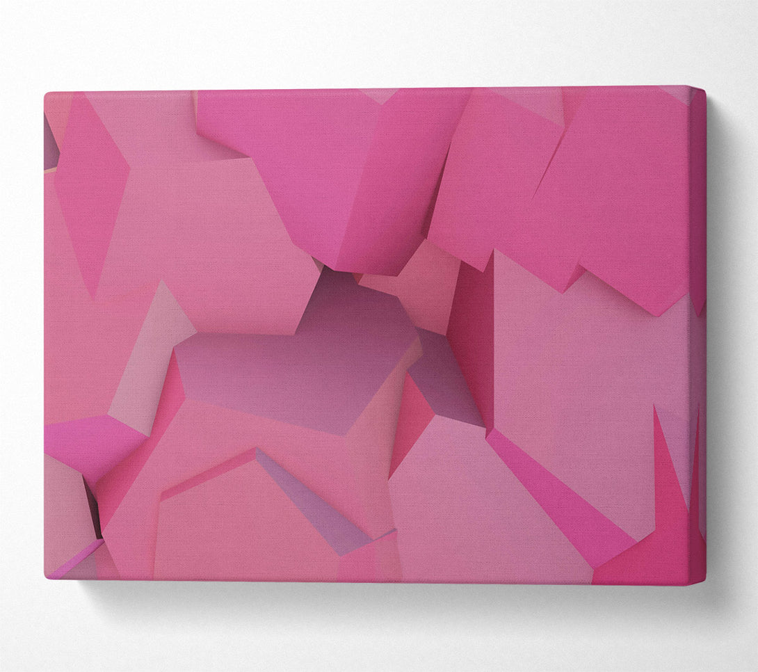  A Canvas Print of Pink Geometric Abstract Canvas Wall Art