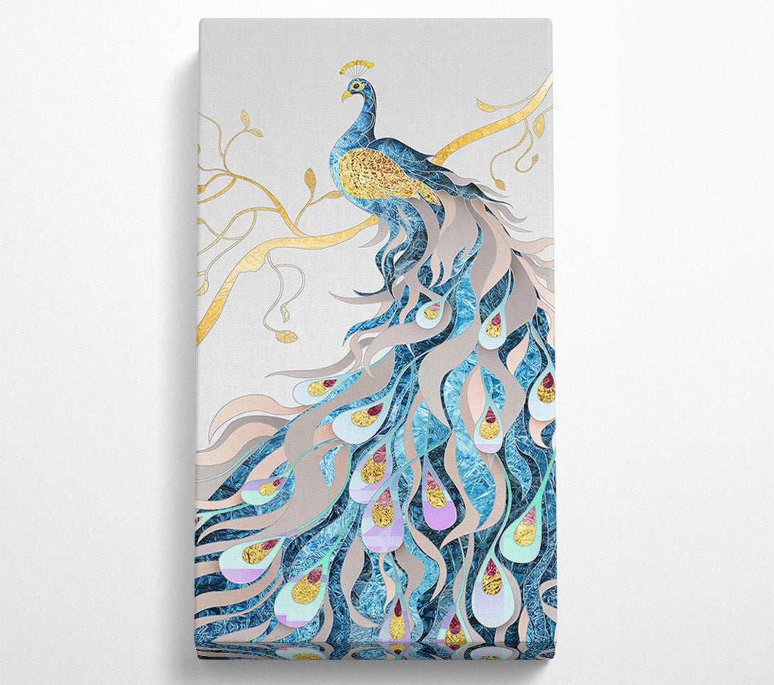  A Canvas Print of Gold Lined Peakcock Canvas Art