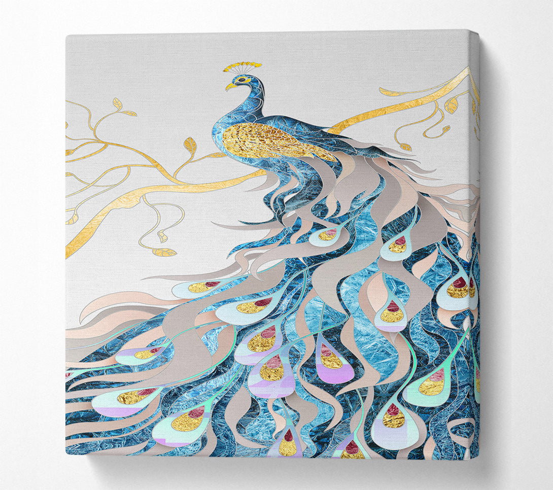  A Canvas Print of Gold Lined Peakcock Canvas Art