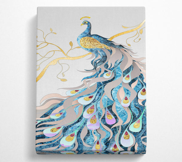  A Canvas Print of Gold Lined Peakcock Canvas Art