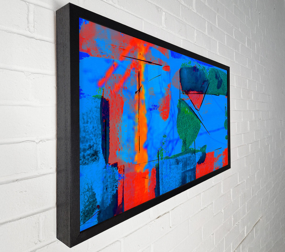  A Canvas Print of Blue And Orange Abstract Canvas Wall Art