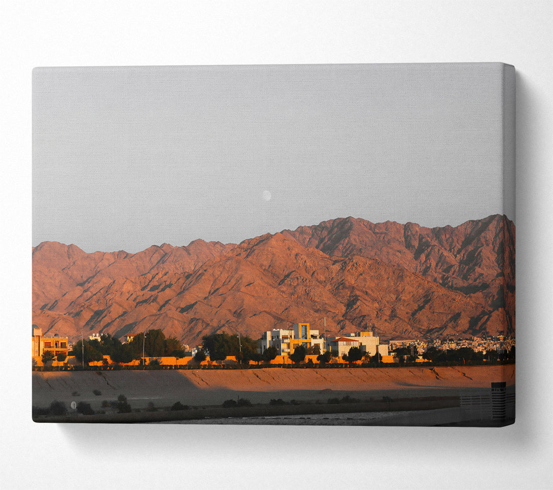  A Canvas Print of Golden Hour Mountains Canvas Art