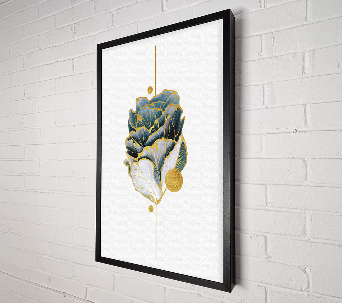  A Canvas Print of Gold Lines Foliage Canvas Print