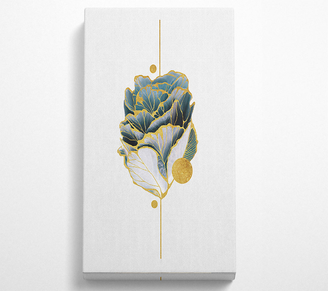  A Canvas Print of Gold Lines Foliage Canvas Print