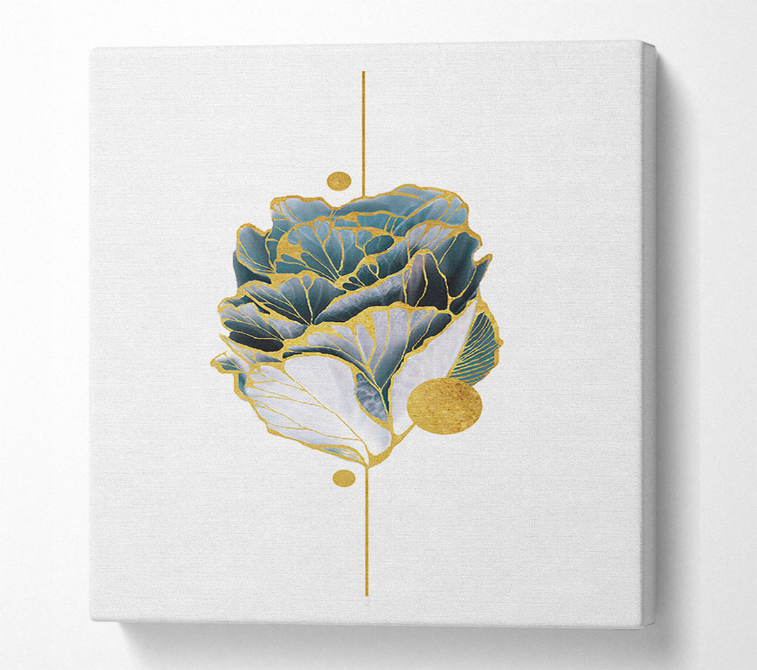  A Canvas Print of Gold Lines Foliage Canvas Print