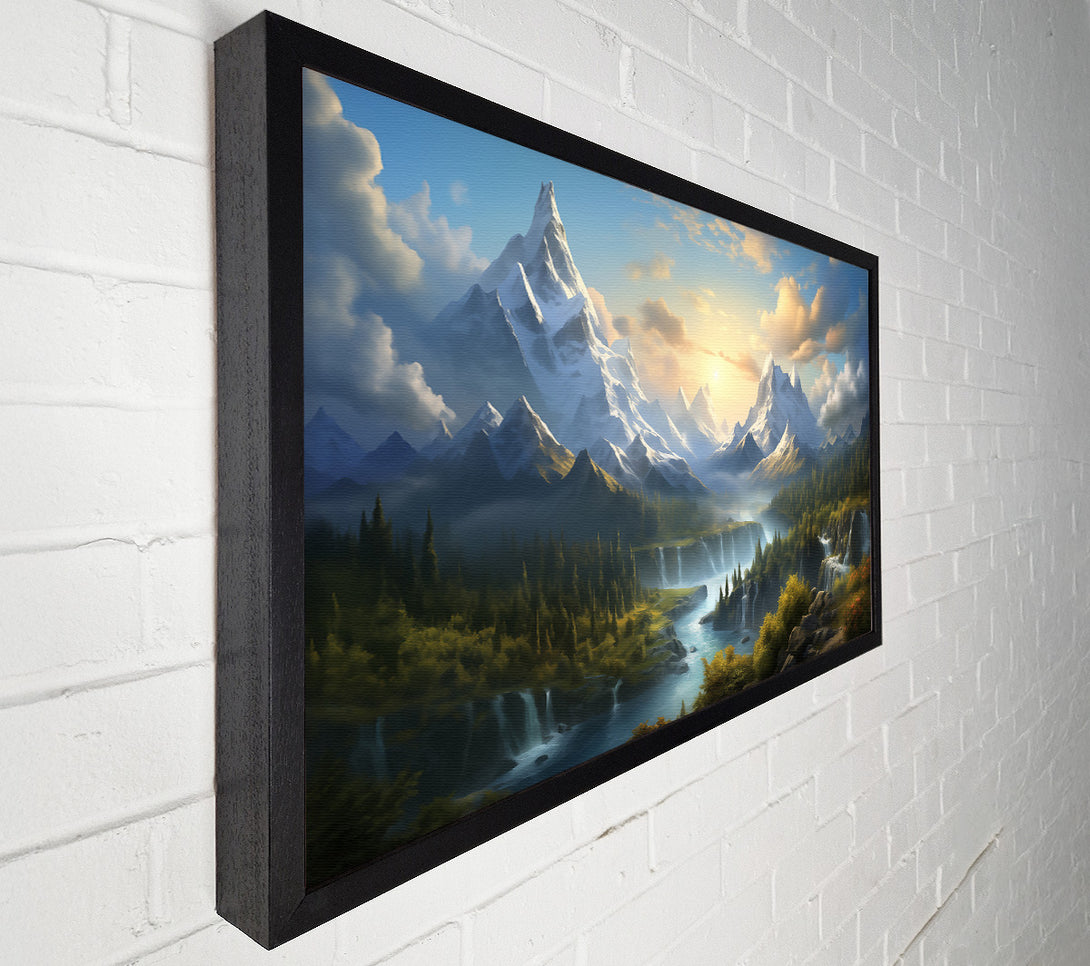  A Canvas Print of White Peaks Valley Canvas Print