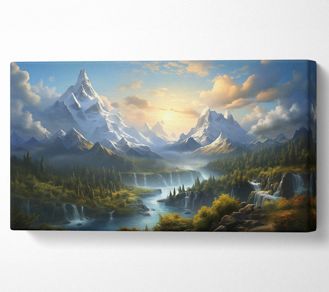 A Canvas Print of White Peaks Valley Canvas Print