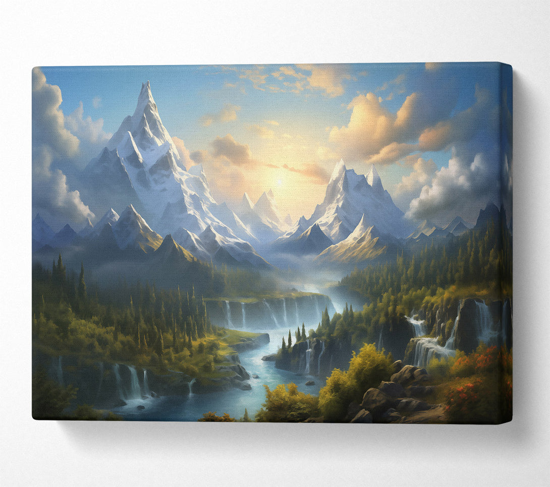  A Canvas Print of White Peaks Valley Canvas Print