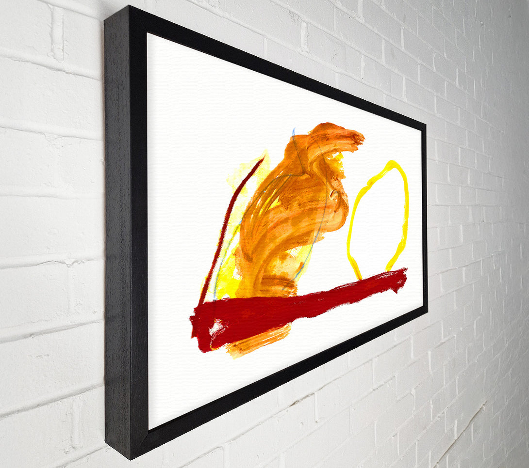  A Canvas Print of Golden Abstract Strokes Canvas Art